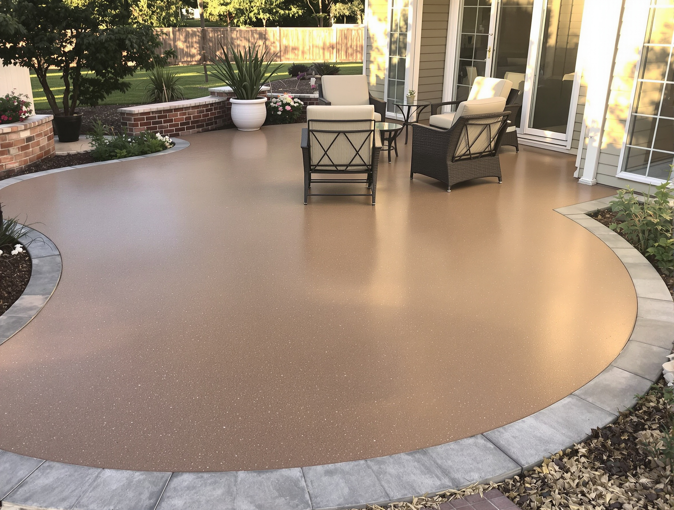 Concrete overlay resurfacing patio — Ford Concrete design idea