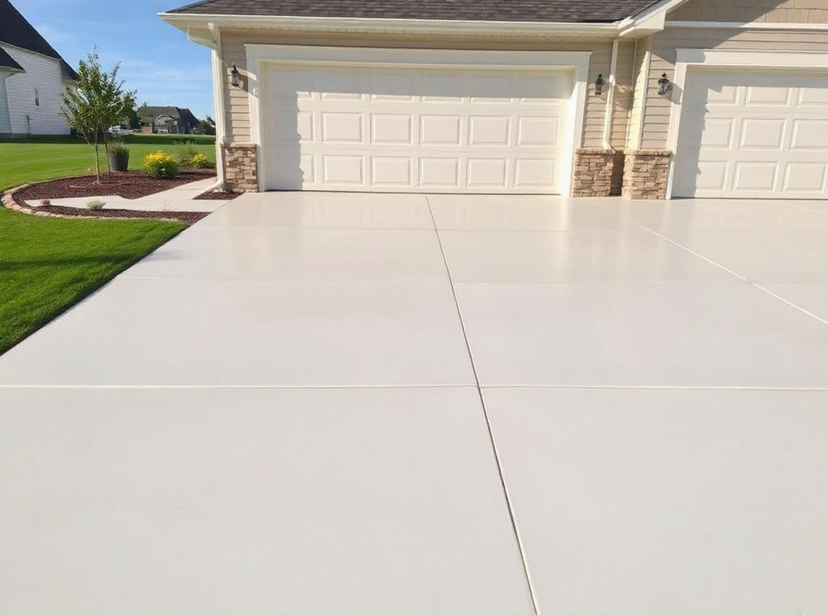 New concrete driveway contemporary home — Ford Concrete design idea