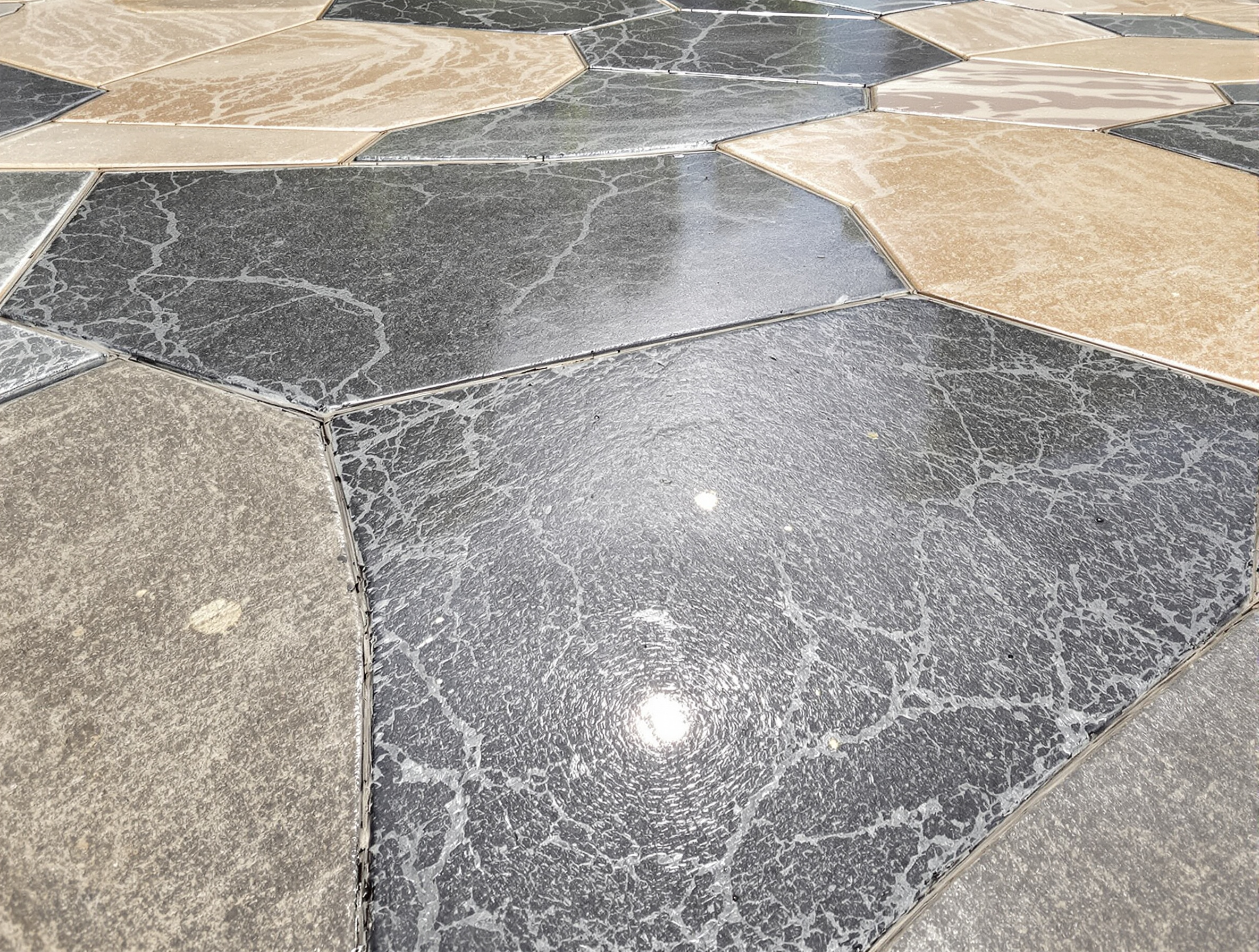 Stamped concrete slate texture close-up detail — Ford Concrete design idea