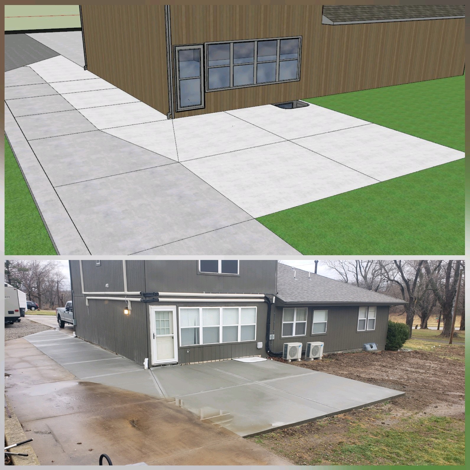 Concrete sidewalk installation Kansas City — residential neighborhood | Ford Concrete