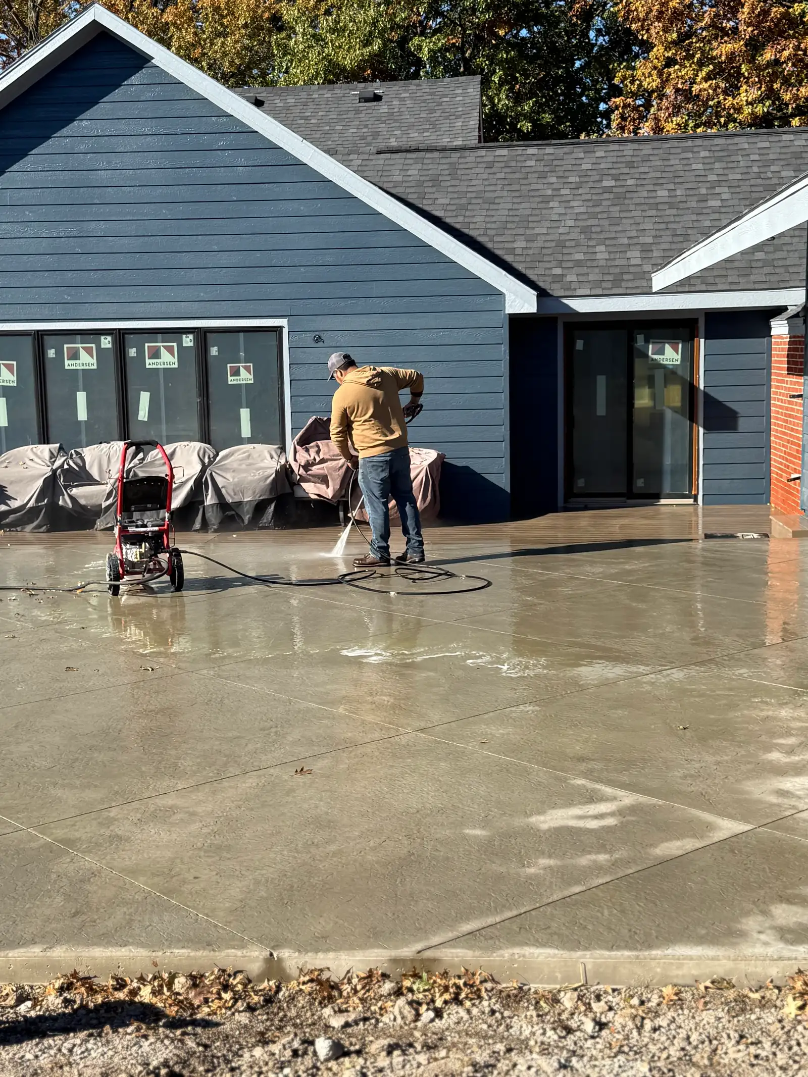 Concrete surface prep Kansas City — pressure washing before repair | Ford Concrete